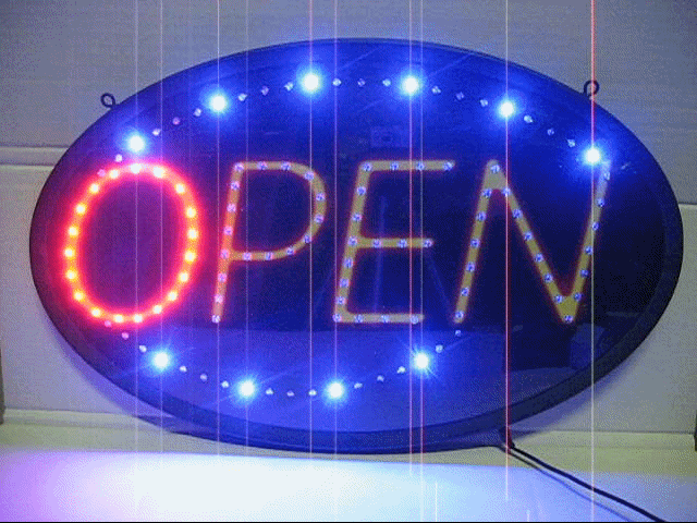 Open animations. Лампочки мигающие на вывесках. Вывеска со стробоскопами. Мигающие Неоновые вывески. Анимационная вывеска.